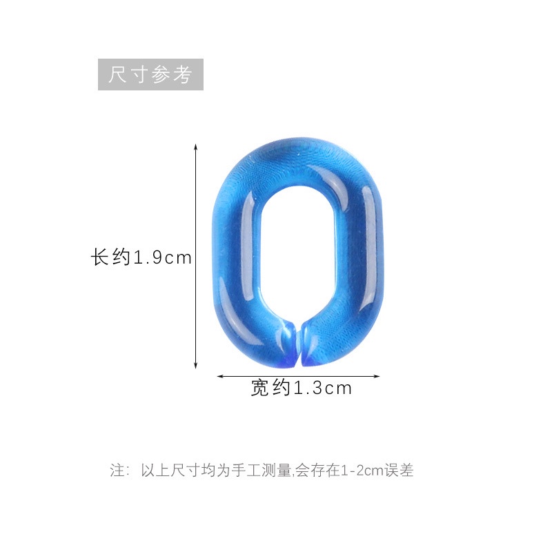 20 mắc nối nhựa Acrylic màu sắc dùng làm dây gắn túi xách