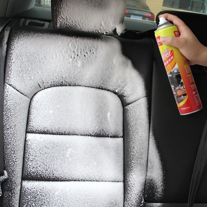 Chai bình dung dịch xịt vệ sinh nội thất xe hơi xe ô tô nhà cửa giày dép có dầu chùi an toàn không làm phai màu đồ vật