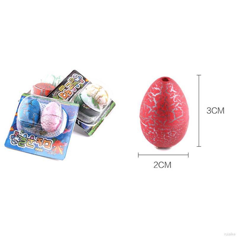 🍭 ruiaike 🍭 2Pcs Magic Hatching Dinosaur Eggs Kids Educational Add Water Growing Toys Gift