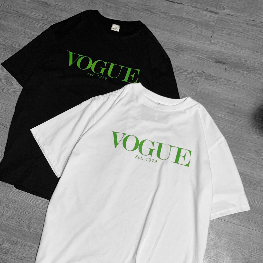Áo thun tay lỡ Vogue Basic Logo DWA Studio, áo t-shirt cotton nam nữ thời trang unisex