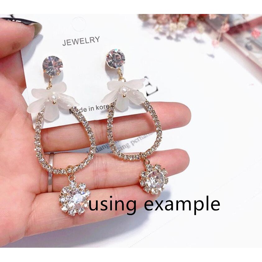 Set 50 Hạt Xỏ Lỗ 29mm Hình Hoa Làm Trang Sức Thời Trang