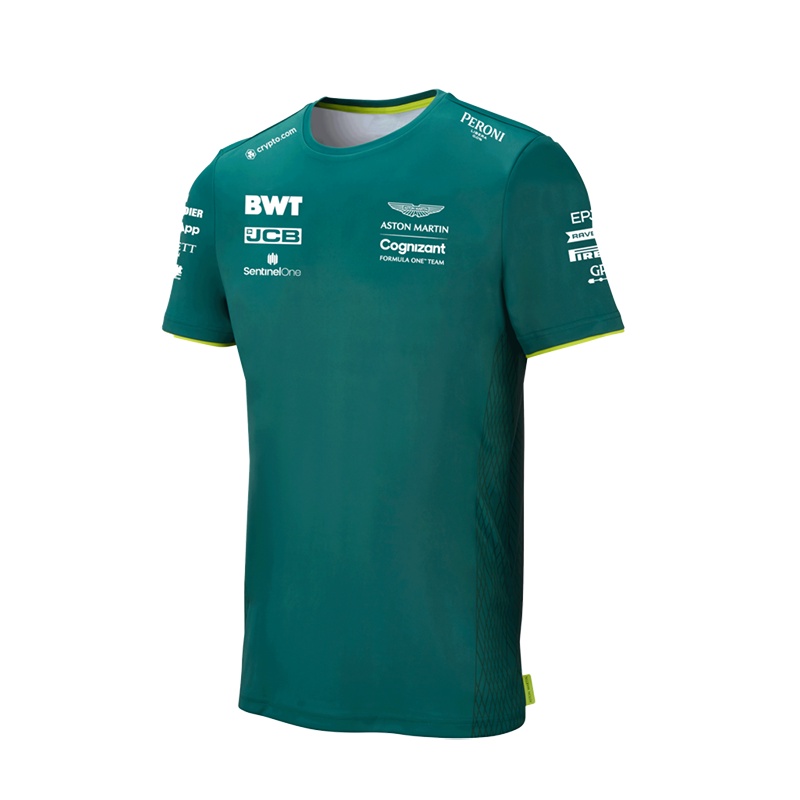 2022 Mới F1 Racing Suit + Aston Martin Cognizant Racing F1 Jersey + Áo thun ngắn tay Unisex mùa hè