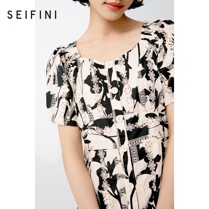 Đầm hoa thêu Seifini