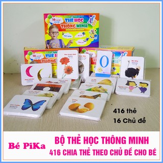 Flash cards - Thẻ học thông minh cho bé 416 thẻ với 16 chủ đề song ngữ Việt Anh