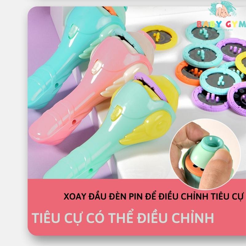 Đèn pin chiếu hình cho bé mẫu mới 80 hình, 120 hình rõ nét, có sẵn pin cho bé thỏa sức khám phá BABYGYM