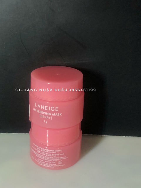 ( Mẫu mới)Mặt nạ môi LANEIGE Lip Sleeping Mask [ Berry] - Mini Size 3gr