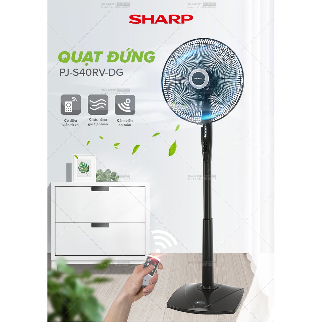 Quạt Đứng Sharp PJ-S40RV-DG Hàng Malaysia