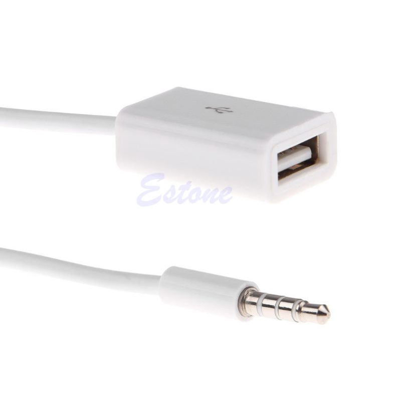 Cáp chuyển âm thanh từ Male AUX thành USB 2.0 Female