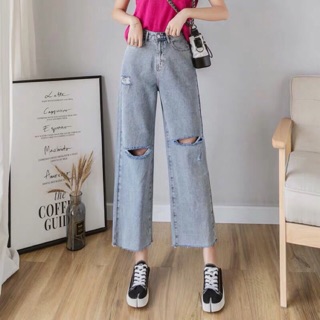 🔥Baggy Ống Rộng Rách Gối