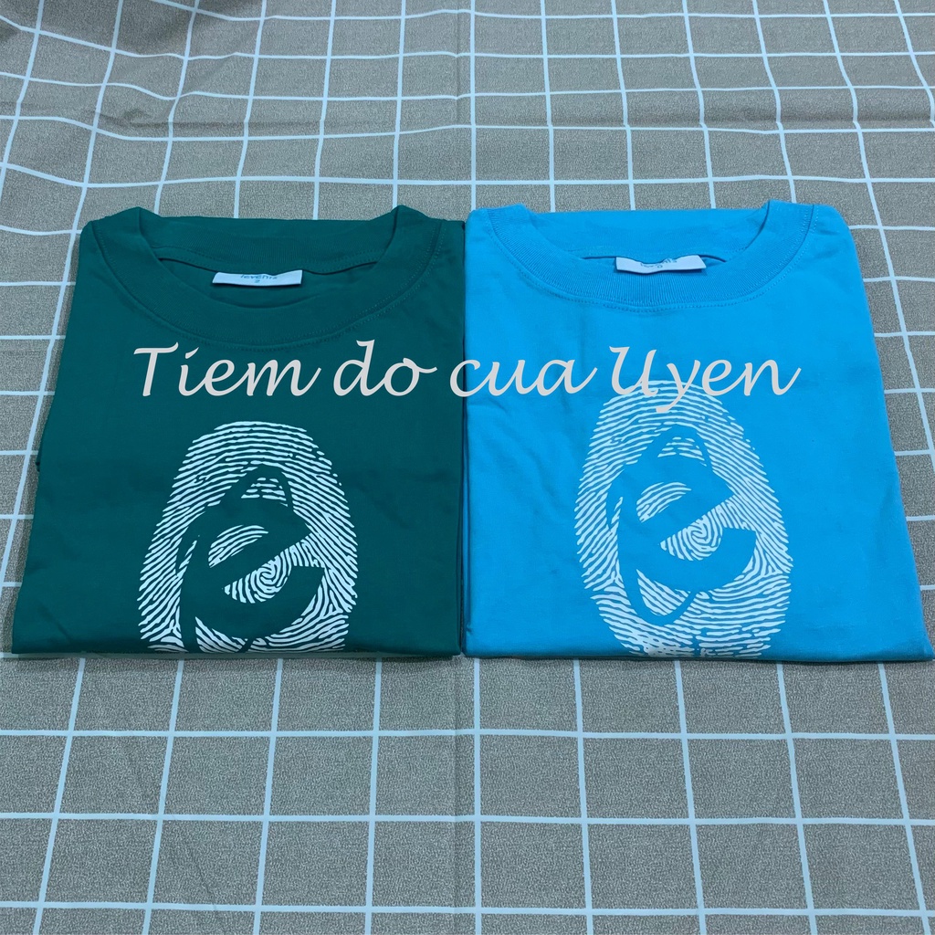 Áo thun LVS VÂN TAY màu XANH LÁ/ Xanh Biển áo pass