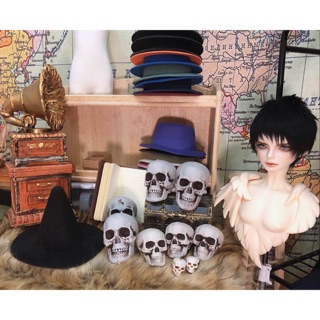 Đầu lâu trang trí các size cho búp bê bjd 1/3 1/4 và mini