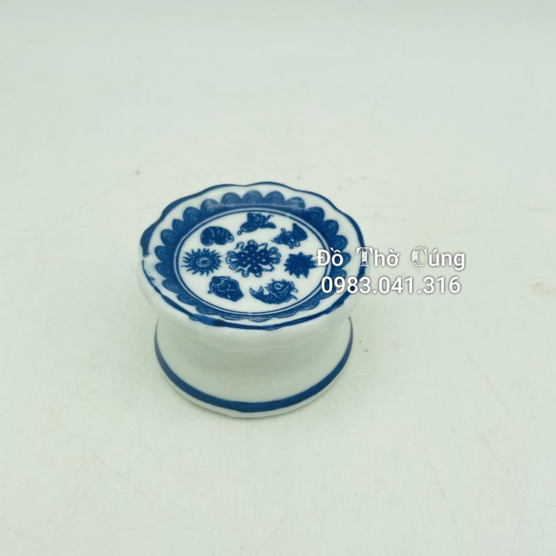 Chân kê nến thờ men lam