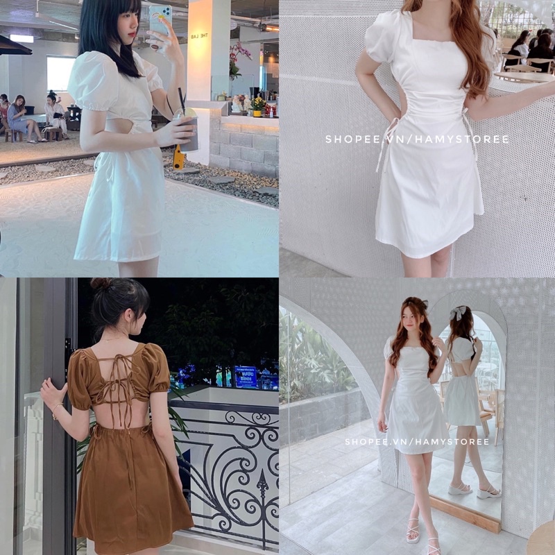 ALLY DRESS ĐẦM TAY BỒNG KHOÉT EO