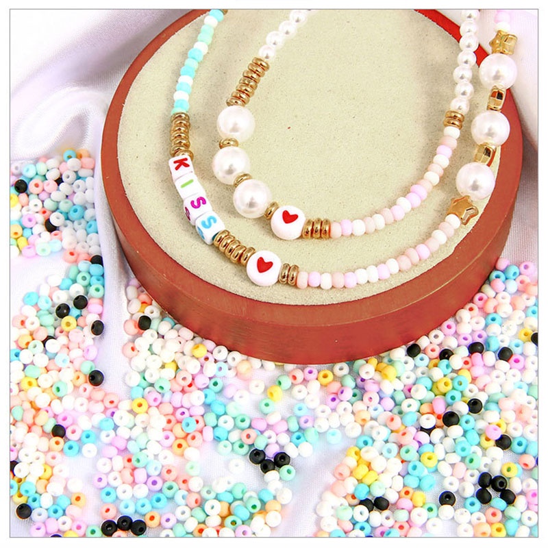 Bộ 660 Hạt Tròn 3mm Màu Sắc Dùng Để Làm Đồ Trang Sức Thủ Công