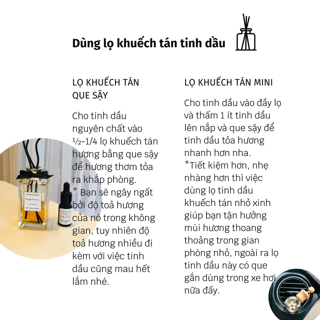 Tinh dầu Vani thơm phòng - ADORA Vanilla essential oil