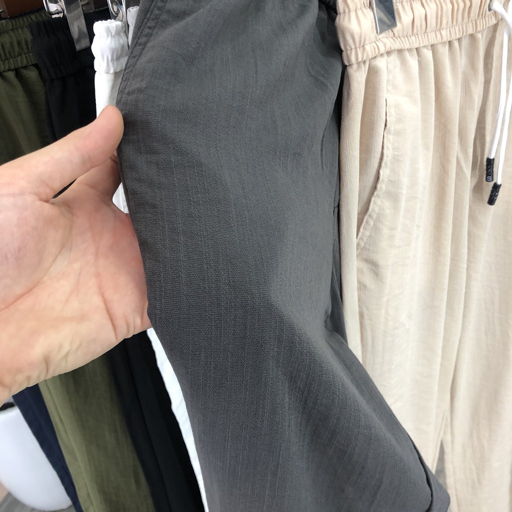 [Mã SKAMA06 giảm 8% TỐI ĐA 50K đơn250K] Quần Đũi Trắng Nam Mặc Hè đũi dài nam ống côn cạp chun dây rút quần đũi | BigBuy360 - bigbuy360.vn