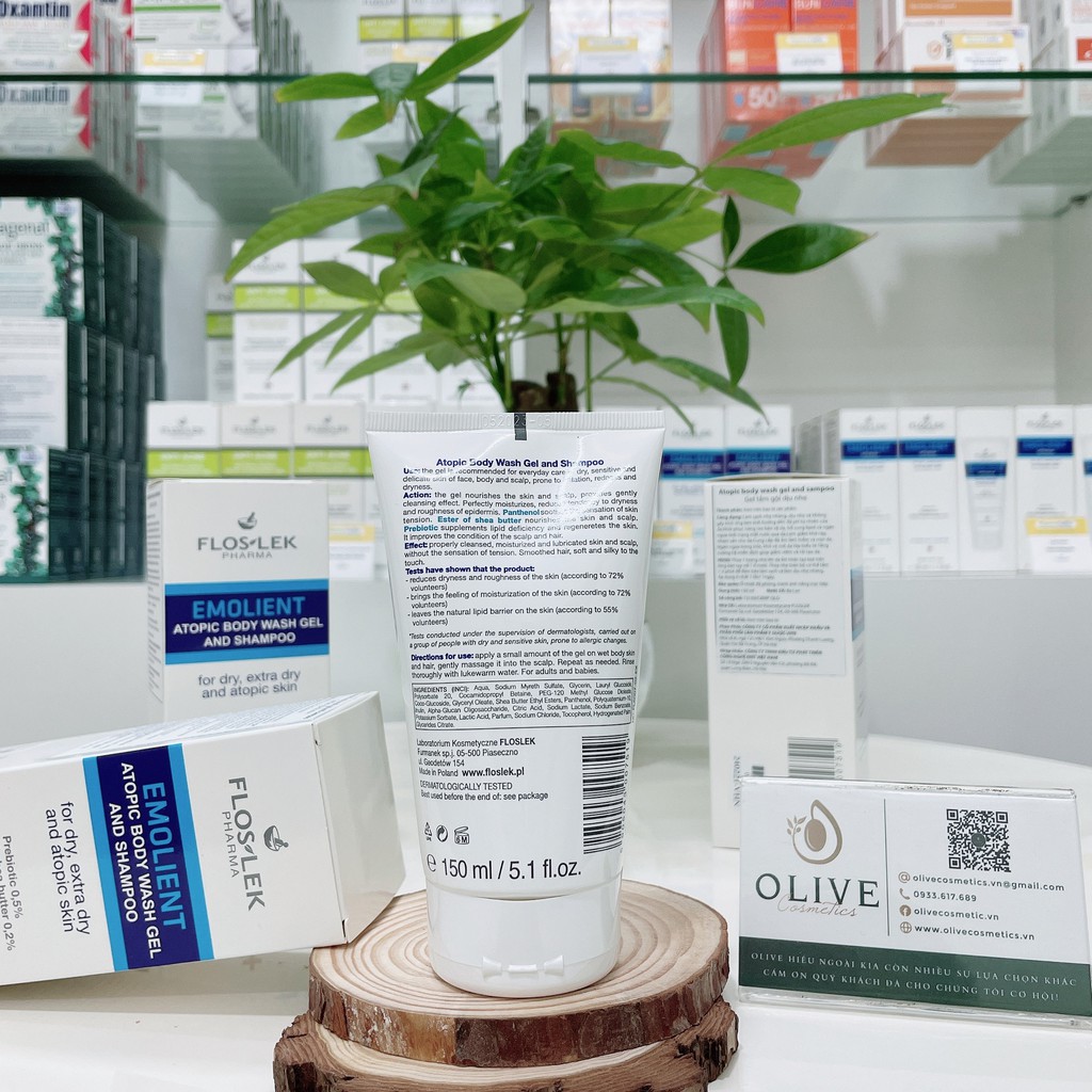 [CHÍNH HÃNG - FREESHIP] Sữa tắm gội dịu nhẹ cho bé FlosLek Emolient Atopic Body Wash Gel And Shampoo 150ml | BigBuy360 - bigbuy360.vn