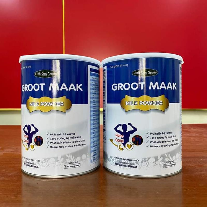 (chính hãng 900g) sữa bột canxi groot maak 900g
