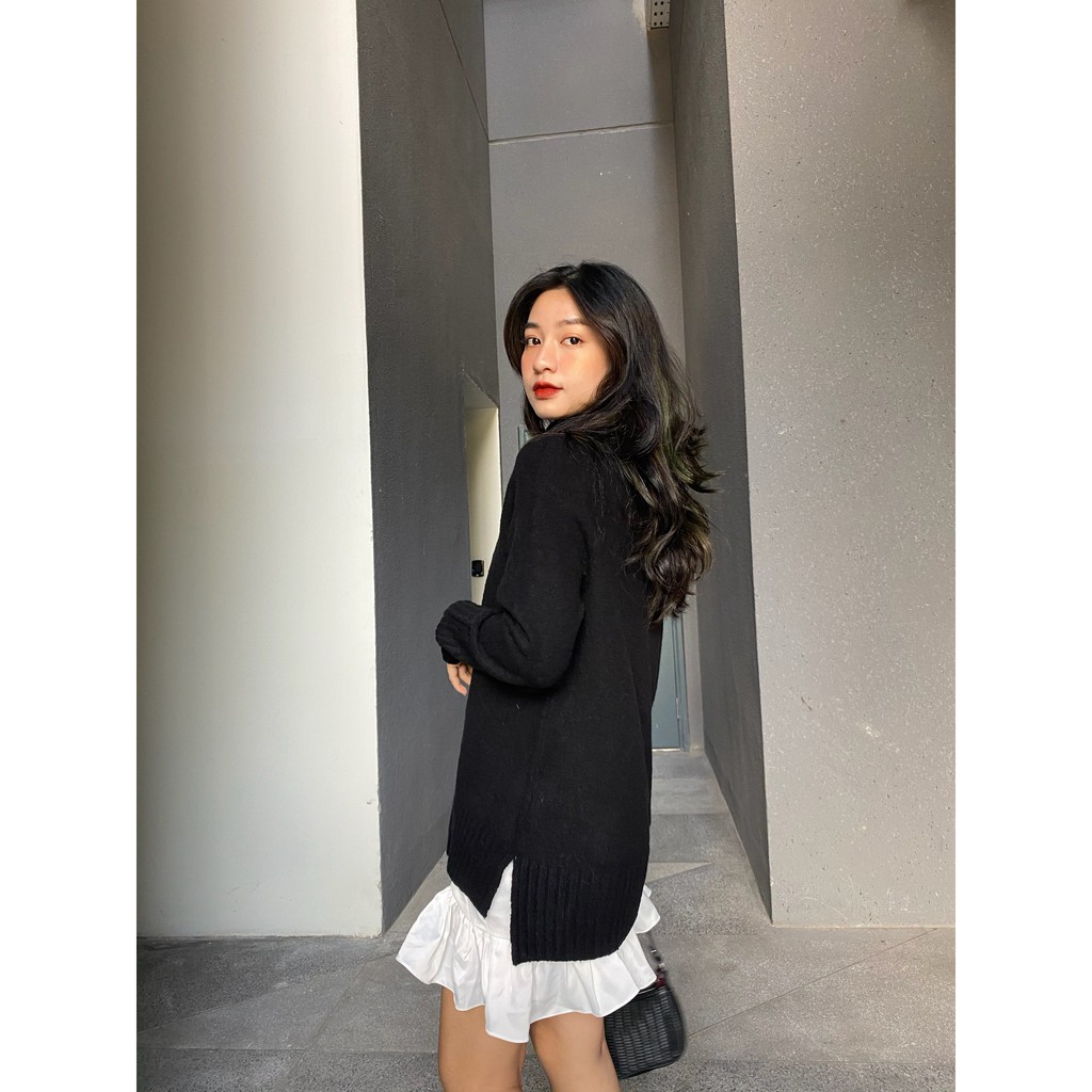 Áo len CAMLI cổ lọ nữ xuất dư Hàn Quốc Milla Off-duty, cực mềm nhẹ, ấm áp