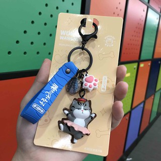 Móc khóa CAO CẤP Mèo AMI bụng bự
