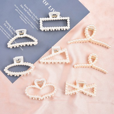 Kẹp Tóc Đính Ngọc Trai Nhân Tạo Phong Cách Hàn Quốc 2021 Cho Nữ