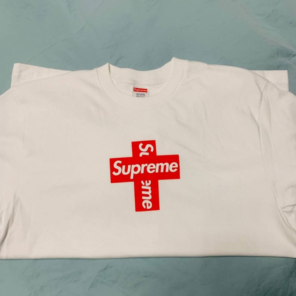 Supreme nam và nữ Áo phông nửa tay Supreme Cross Couple