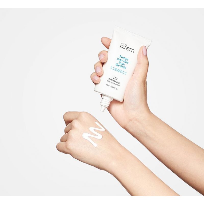 [Mã COS1904 giảm 8% đơn 300K] Kem chống nắng dạng kem MAKE P:REM UV defense me. Blue ray sun cream | BigBuy360 - bigbuy360.vn