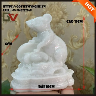 [Linh vật phong thủy] Tượng con chuột giữ tài lộc trang trí phong thủy bàn làm việc quà tặng phong thủy- Chiều Cao 11cm