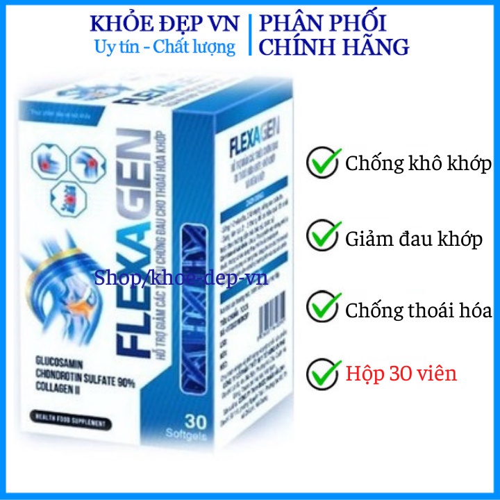 Viên xương khớp Glucosamine Flexagen giảm đau nhức xương khớp Flexmax - chuẩn GMP Bộ Y Tế