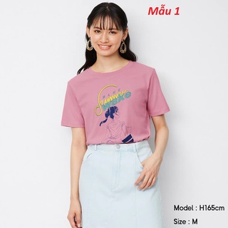 Áo thun nữ GU Nhật - Logo theo chủ đề