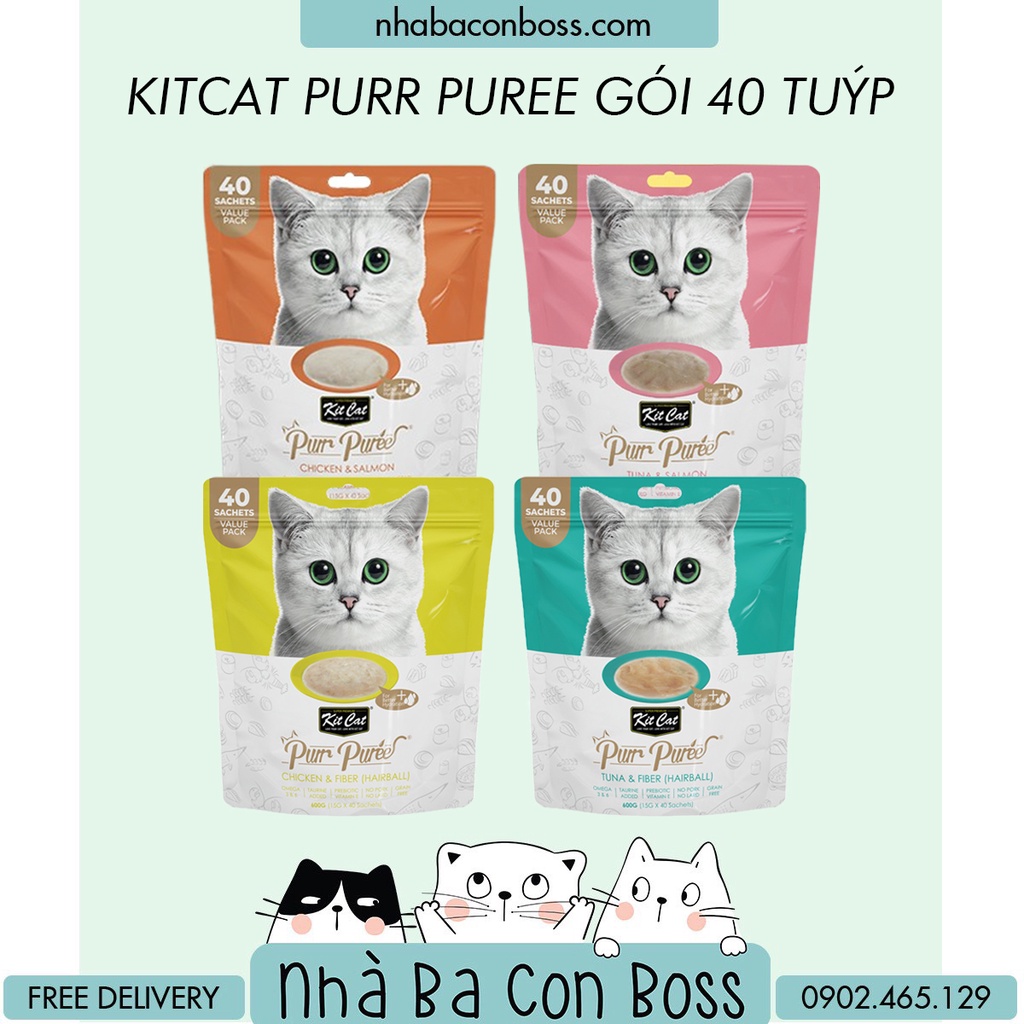 KitCat Purr Puree - Súp Thưởng Dinh Dưỡng Cao Dành Cho Mèo 1 tuýp - DATE cuối T12/2022