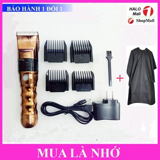 Tăng đơ cắt tóc chuyên nghiệp huaerbo b60 pin trâu 5000 mah tặng áo choàng cắt tóc