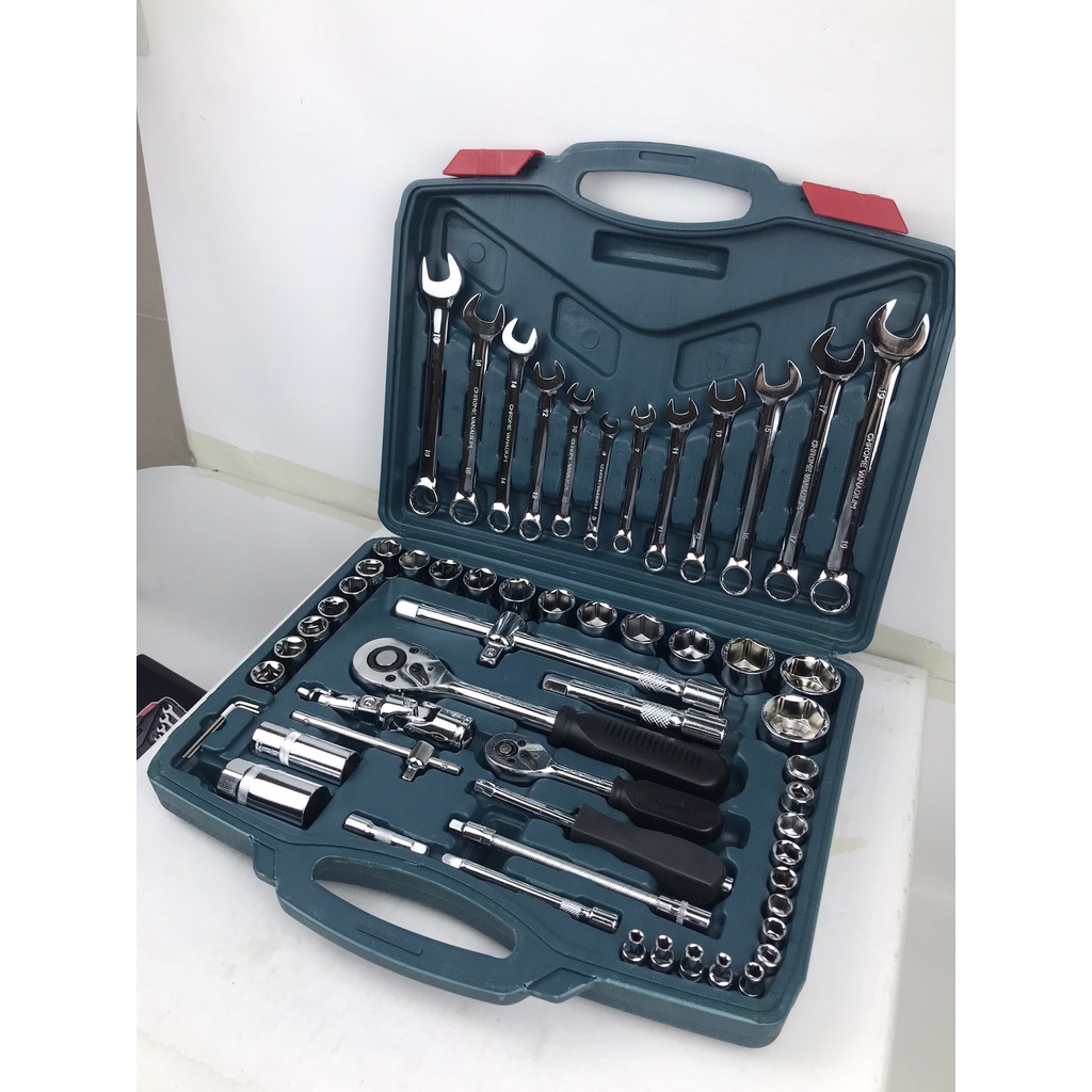 [TẶNG VALI] BỘ DỤNG CỤ SỬA CHỮA CAO CẤP GGG 61 CHI TIẾT. BỘ SỬA CHỮA, BỘ KHẨU ĐA NĂNG, BỘ CÔNG TAY SIẾT, BỘ LỤC GIÁC