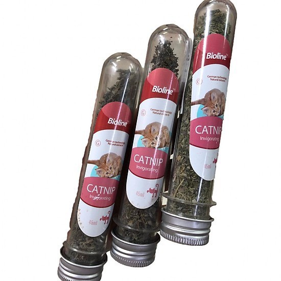 ỐNG CỎ CHO MÈO Bioline Catnip Ống 45ml Giúp Mèo thư giãn sảng khoái - Pet shop Uytinpro