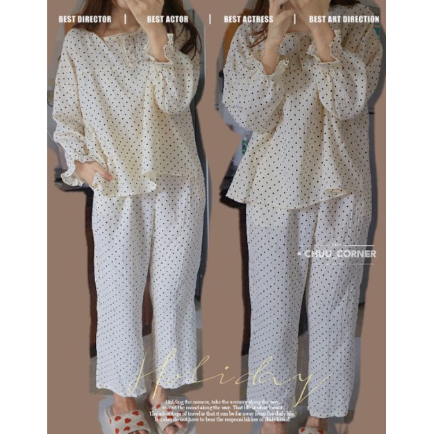 Bộ ngủ / mặc nhà pyjama dài ulzzang order