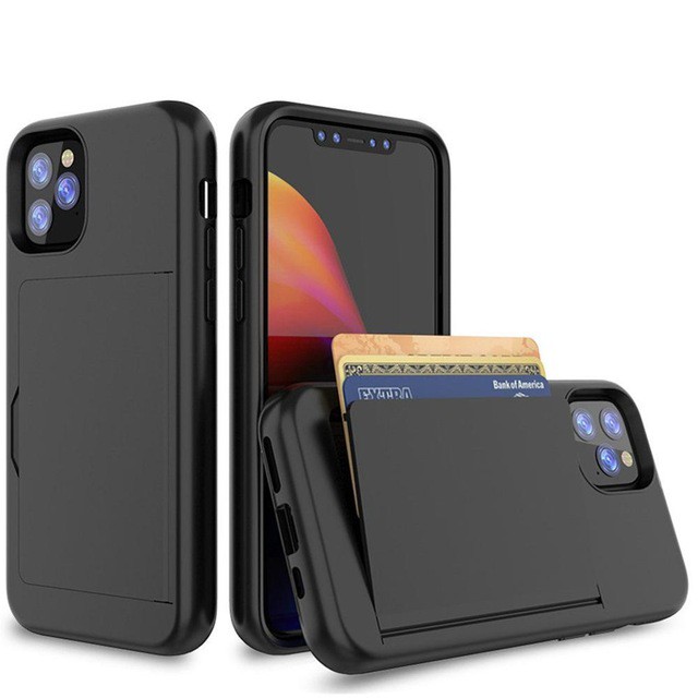 Ví Ốp Điện Thoại Dạng Giáp Chống Sốc Có Ngăn Đựng Thẻ Cho Iphone 13 Pro Max 13 Pro 12 Pro Max Se 2020 11 Pro Max