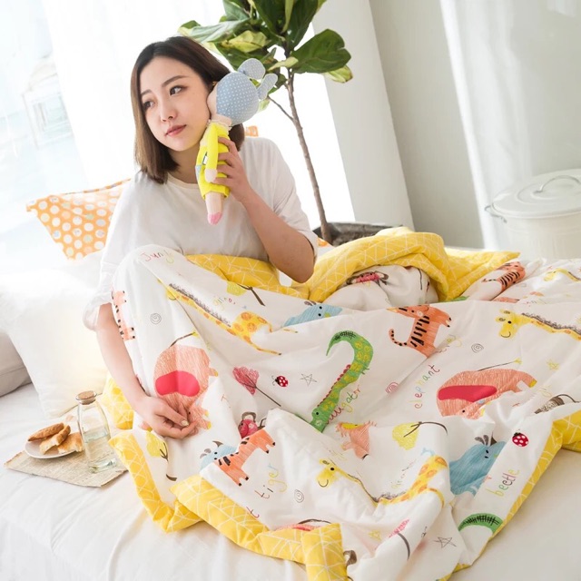 Chăn hè thu cotton lụa Korea