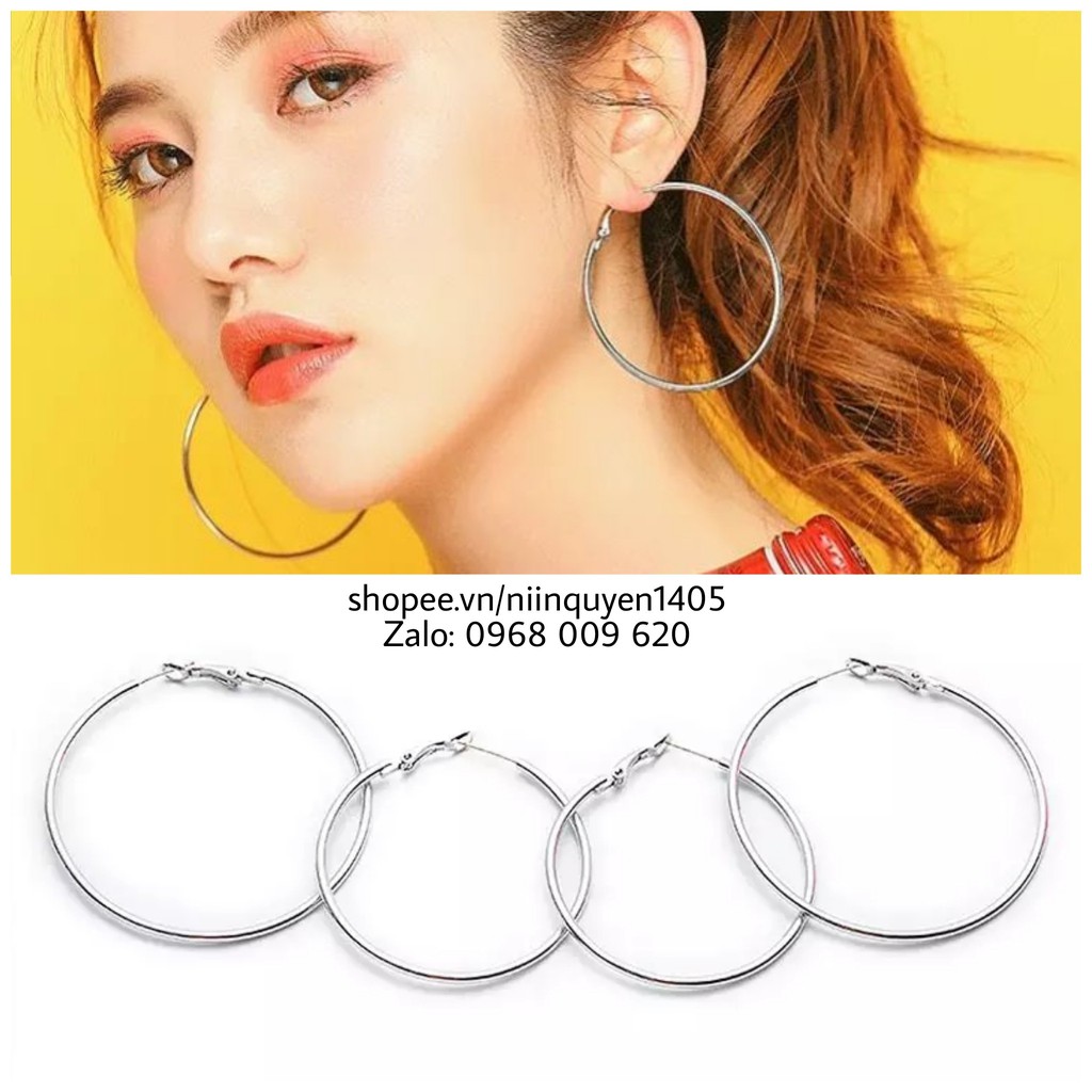 Bông tai khoanh tròn cực chất có nhiều size