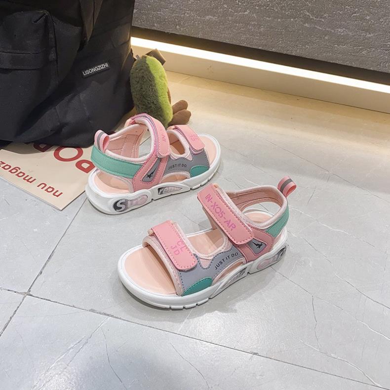 Sandal cho bé gái đi học đi chơi dép quai hậu nữ da mềm êm chân [DQH02]