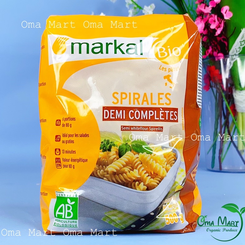 Nui xoắn bán lứt hữu cơ Markal
