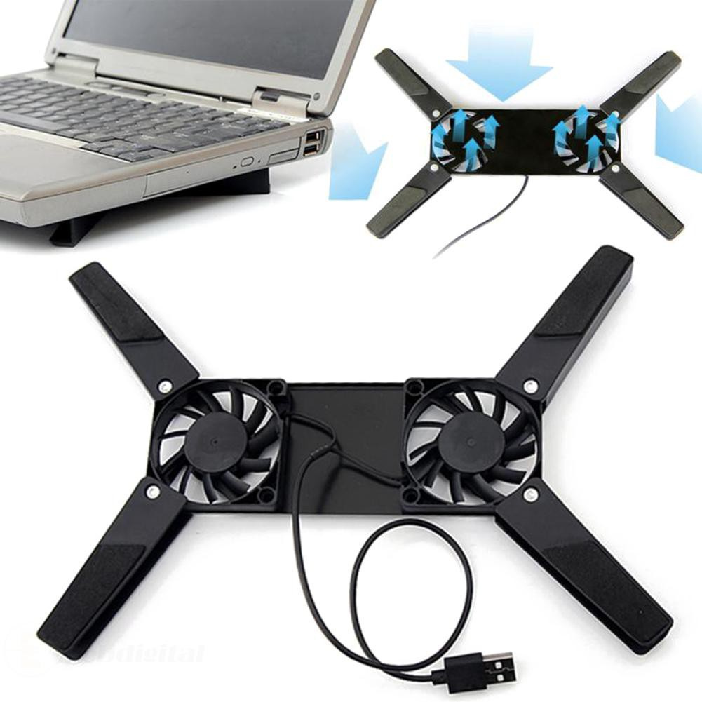 Đế Tản Nhiệt Laptop 2 Quạt Usb Cho Notebook Pc