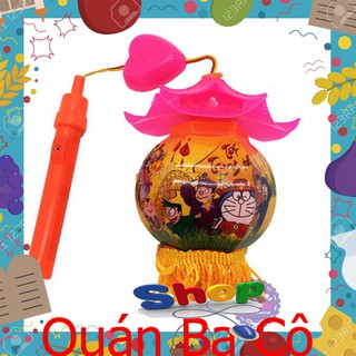 Lồng đèn trung thu đình 2 mái dùng pin có đèn nhạc thiếu nhi