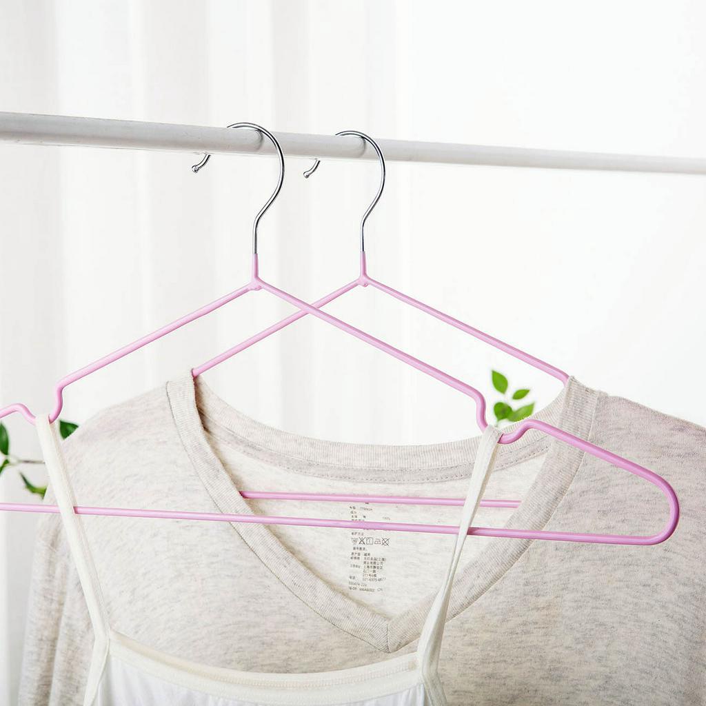 Set 10 móc treo quần áo JUJIAJIA bằng nhựa dày không để lại dấu vết