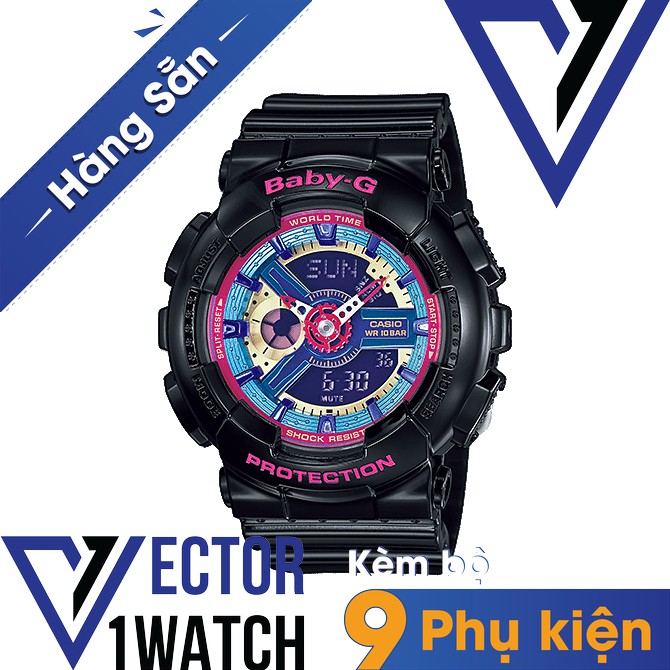Đồng hồ thể thao nữ Baby-G BA-112-1A Full phụ kiện