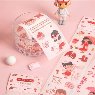 Sticker Dây Hình Cô Gái Dễ Thương