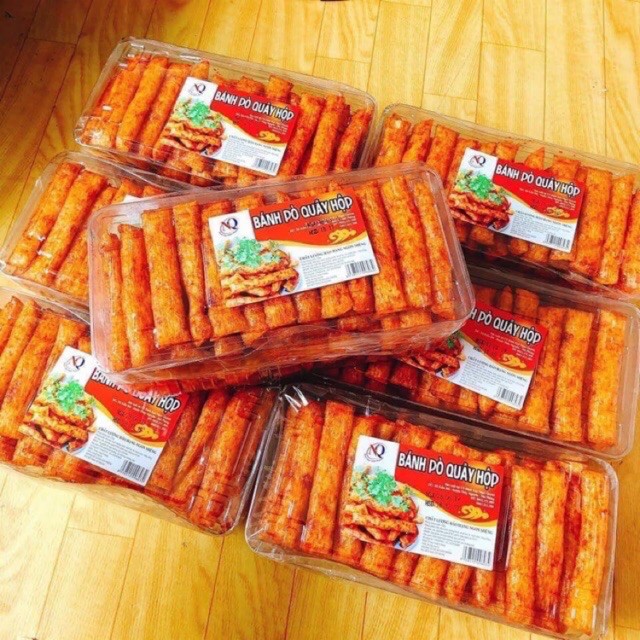 Bánh pò quẩy đặc sản hải phòng, hộp 70 cái (320g) vị cay, mùi bò truyền thống - đồ ăn vặt