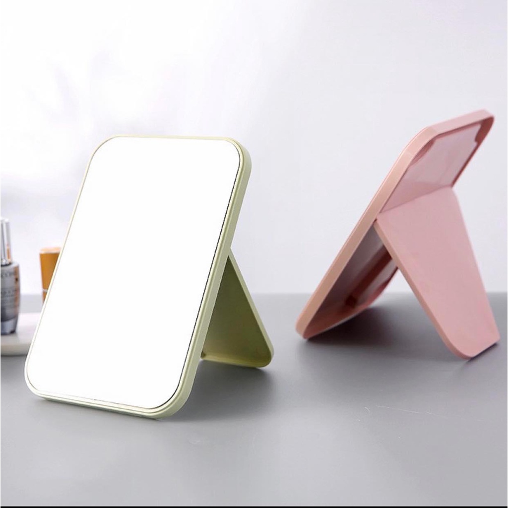 Gương để bàn trang điểm gấp gọn size lớn 20,5 x 14 cm