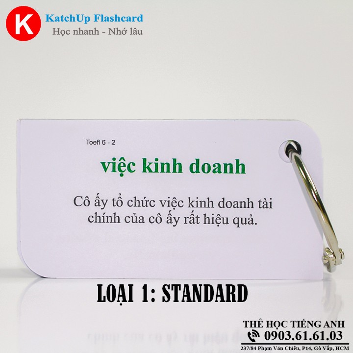 Bộ KatchUp Flashcard TOEFL A – 3 loại giấy