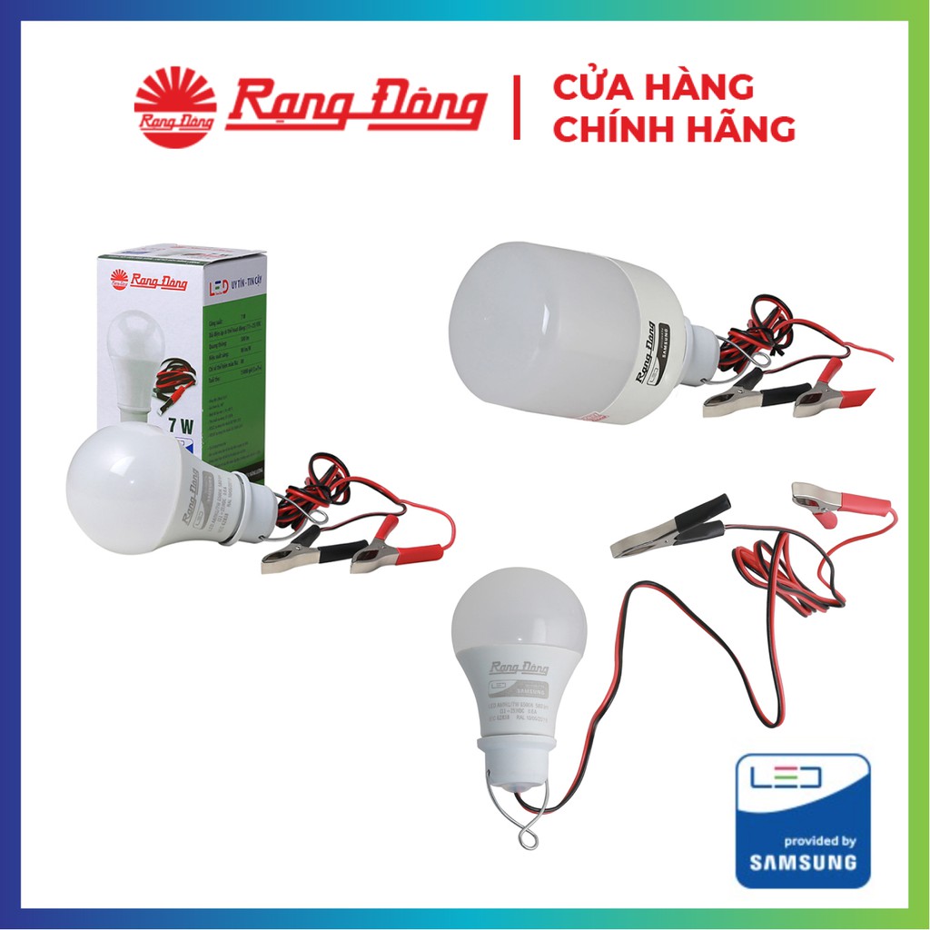 [Chính Hãng] Bóng Đèn LED Kẹp Bình Ắc Quy 12V - 24V DC 7W / 9W / 12W Rạng Đông, tiết kiệm điện | BigBuy360 - bigbuy360.vn