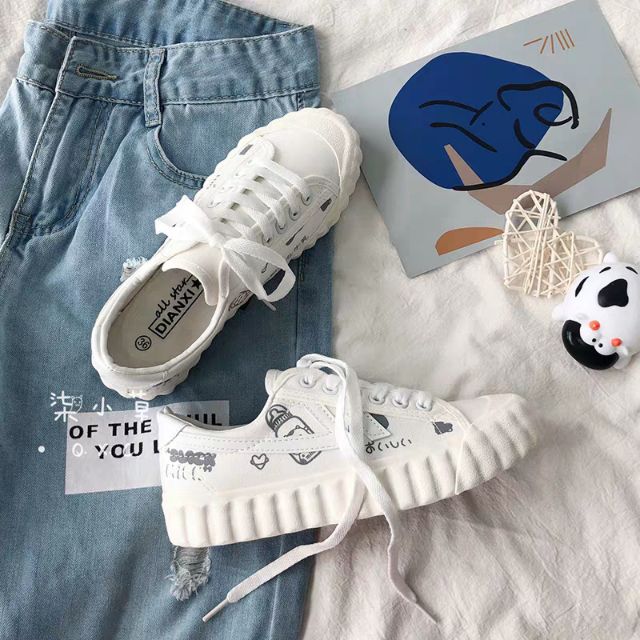 Order giày thể thao bata in hình hộp sữa dễ thương dành cho năm 2020, hàng quảng châu loại đẹp